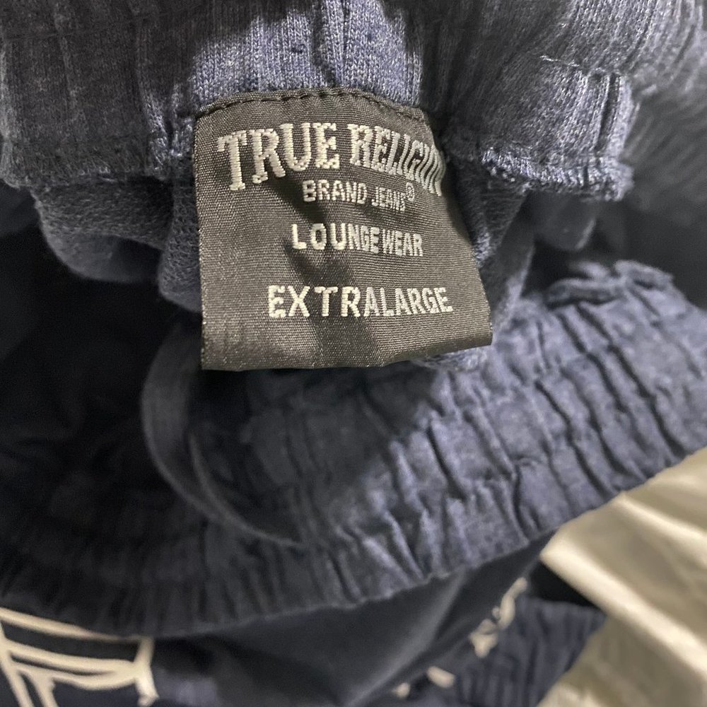 True Religion Mens Blue Buddha Print Loungewear Sweat Shorts Size S M XL - Picture 4 of 7